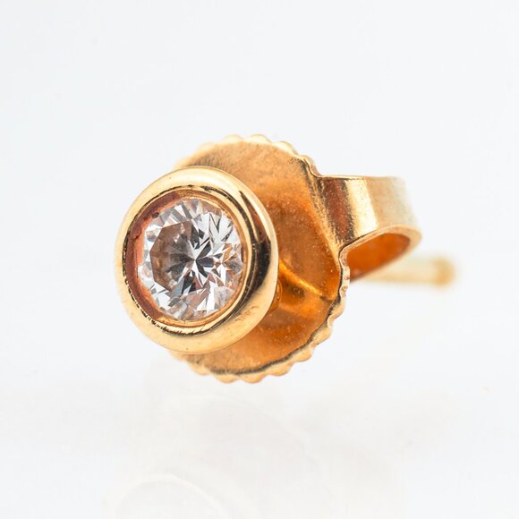 Tiffany & Co. Elsa Peretti Diamonds by the Yard 18k Gold Stud Earrings - Picture 5 of 6